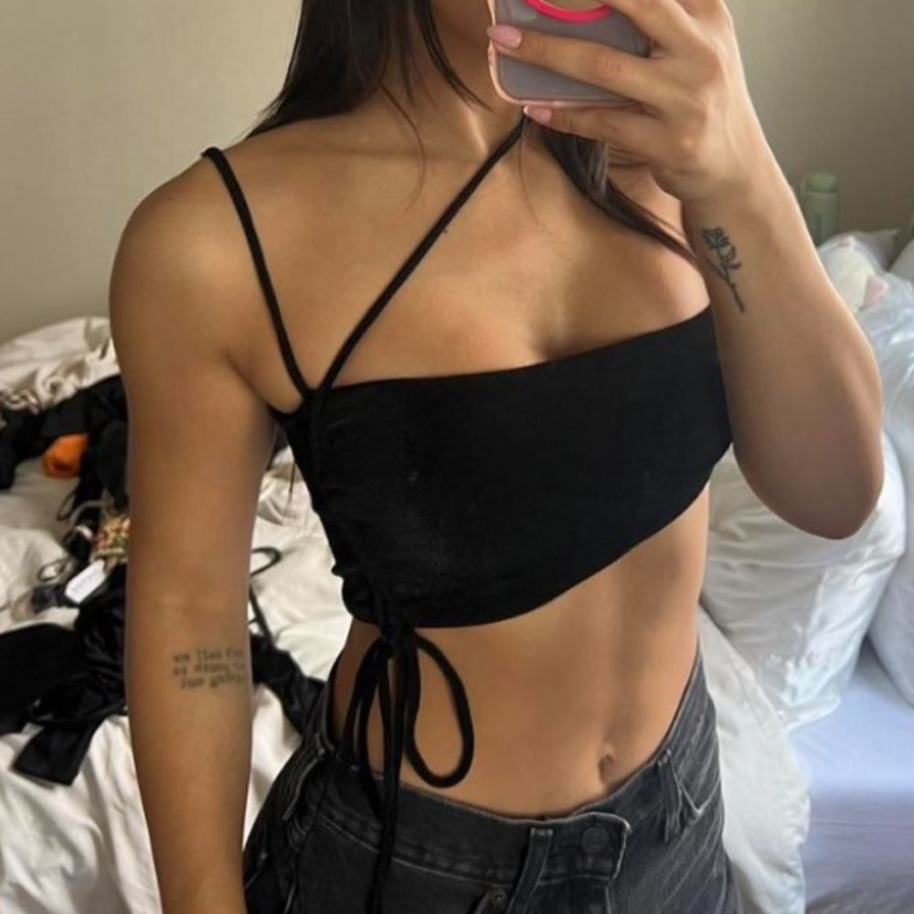 Princess Polly Black Strappy Going Out Top